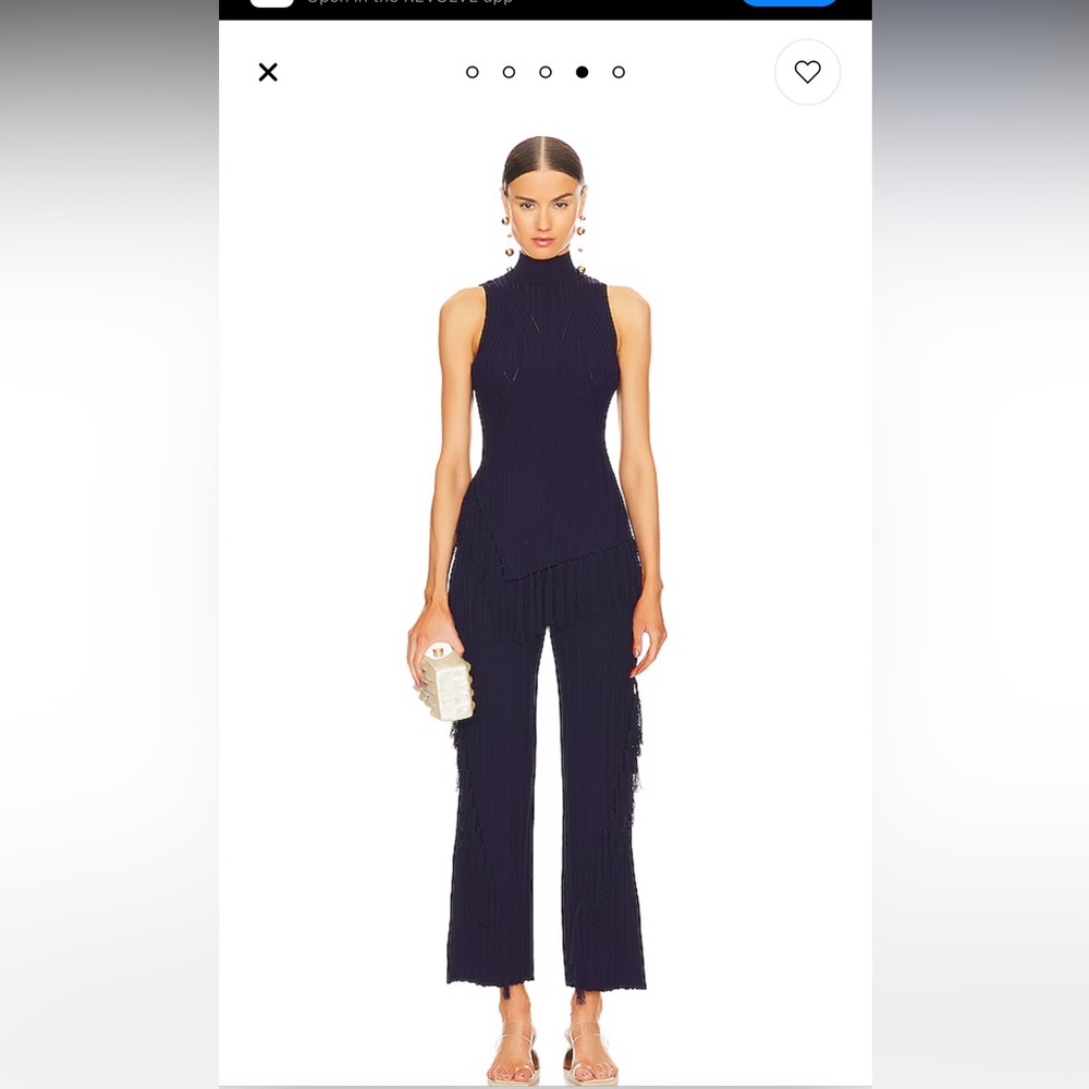 Cult Gaia Maude Knit Pant in Evening Blue